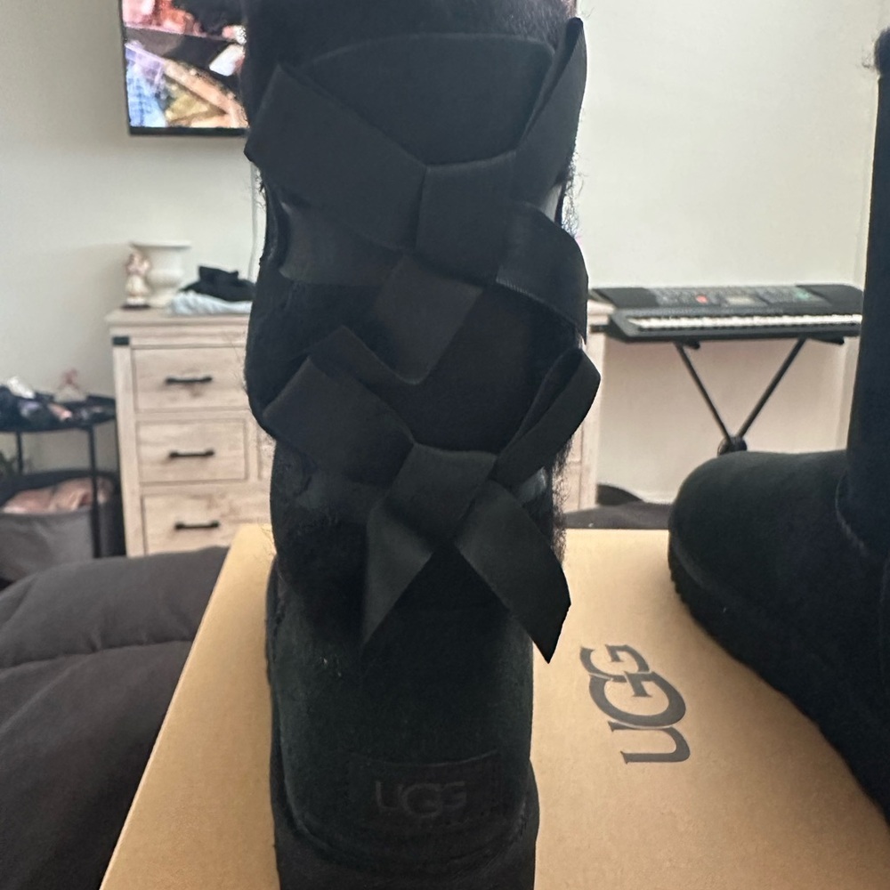 UGG Black Sheepskin Boots - Picture 2 of 5
